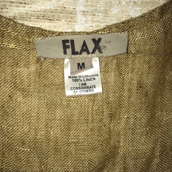 Flax Brown Linen Sleeveless Midi Dress Lagenlook - Picture 4 of 7